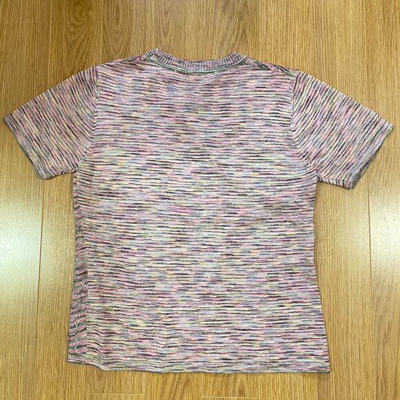 Vintage Mermaid Textured Knit Sweater Tee Purple - Picture 12 of 14